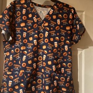 Pumpkin Spice Print Women's Top